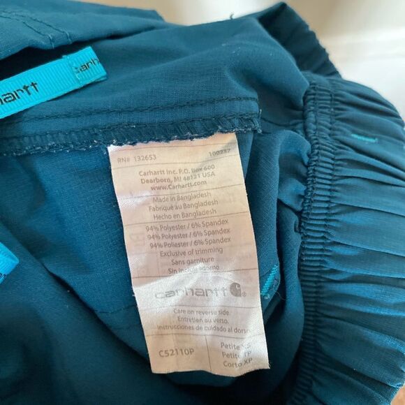 Carhartt Cross Flex Utility Scrub Pants Uniform Navy Size Petite XS - Picture 4 of 4